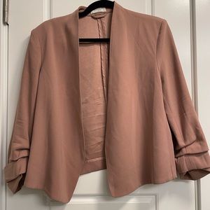 Aritzia pink silk blazer